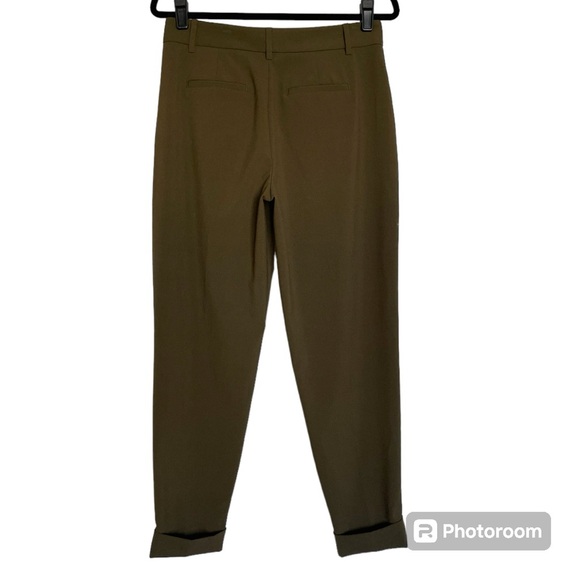 Banana Republic Tapered High Rise Olive Trouser Pants | 4 - Picture 3 of 7